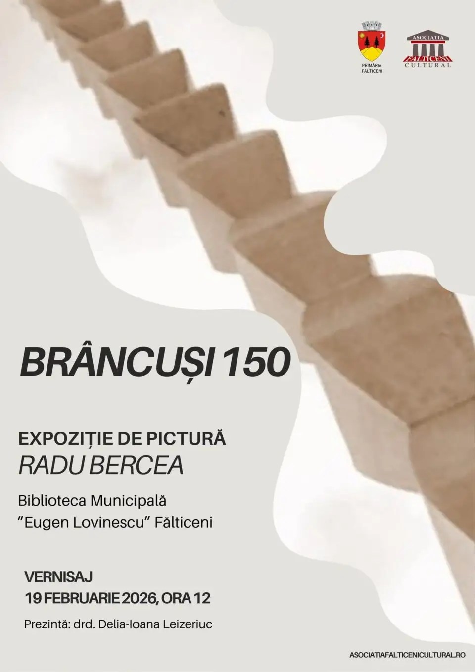 Expoziția „Brâncuși 150” semnată de Radu Bercea, la&nbsp;Fălticeni